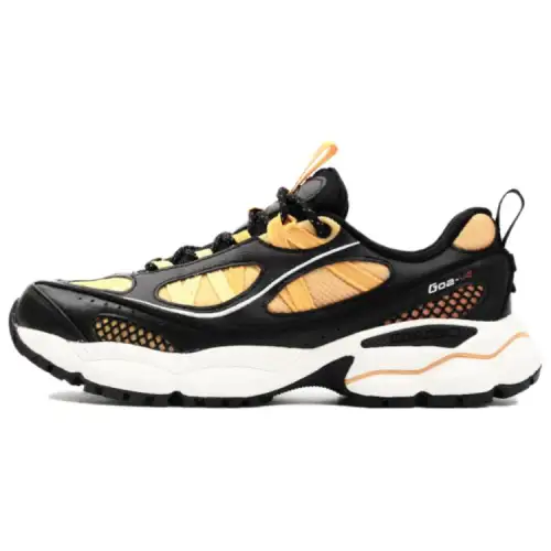 Anta Slip Resistant Abrasion Resistant Slip Resistant Abrasion Resistant Low top Casual Shoes Men's Black Yellow