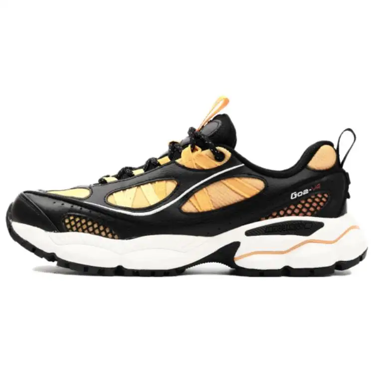 Anta Slip Resistant Abrasion Resistant Slip Resistant Abrasion Resistant Low top Casual Shoes Men's Black Yellow