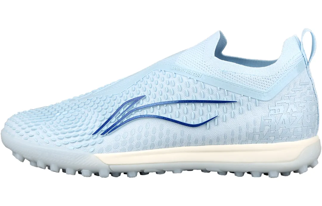 Li Ning TF Turf Artificial Turf Cushioning Soccer Shoes Men's Blue
