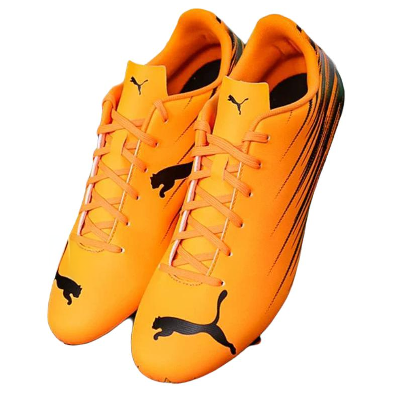 PUMA ATTACANTO 2 Abrasion Resistant Breathable Soccer Shoes Unisex Orange Black