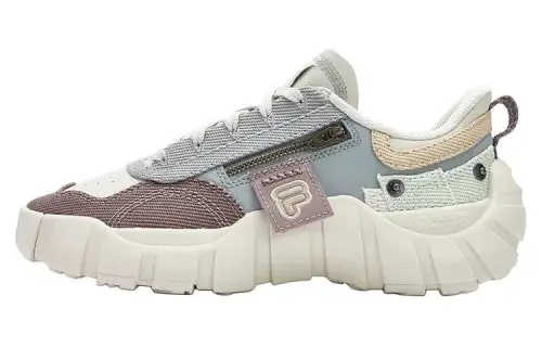 FILA FUSION BONE DX Vertebra Shoes Sports Low top Casual Shoes Women's Beige Gray