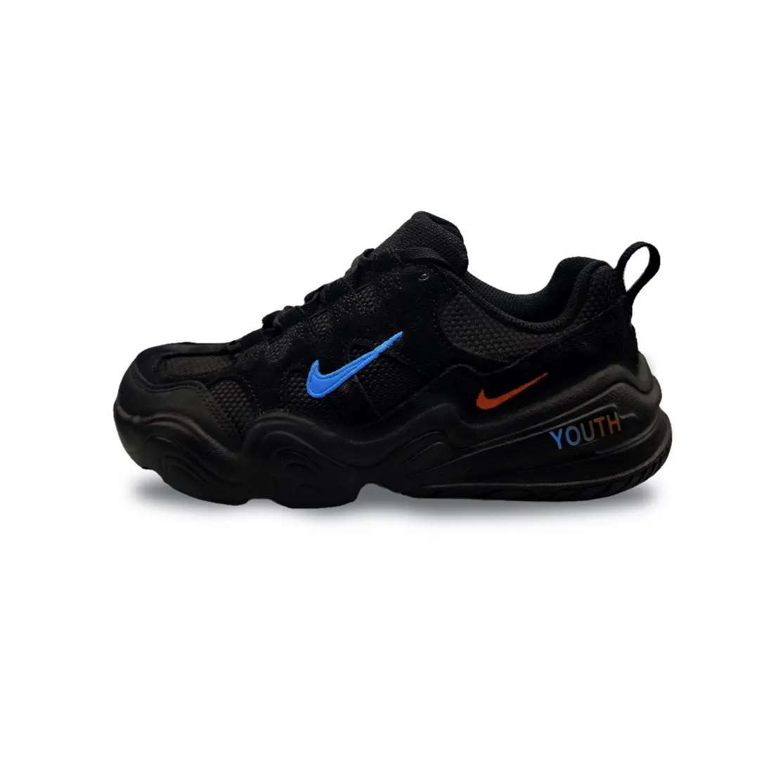 Nike Tech Hera Abrasion Resistant Low top Casual Shoes Unisex Black Blue
