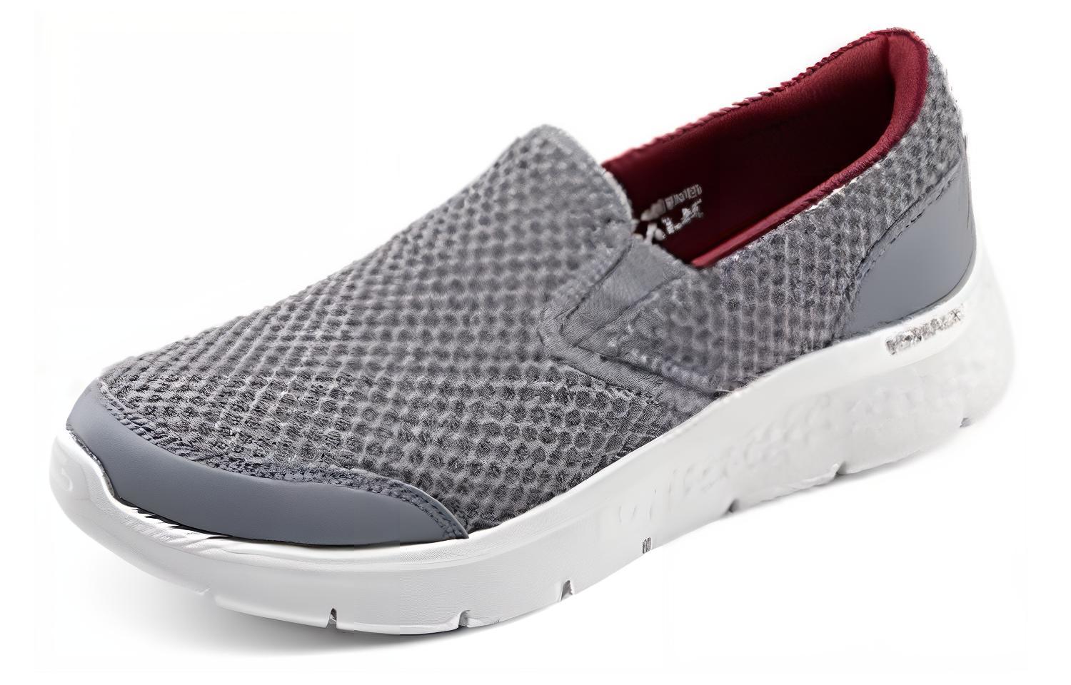Skechers Go Walk Fle Synthetic Leather Abrasion Resistant Low top Casual Shoes Men’s Gray