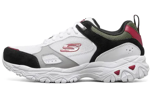 Skechers After Burn Low top Casual Shoes Men's White Blue Red