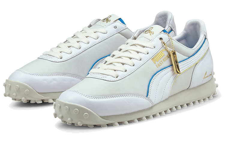 Кроссовки PUMA Fast Rider Rudolf Dassler Legacy (белый / синий / желтый) — Белый / синий / жёлтый — фото 3