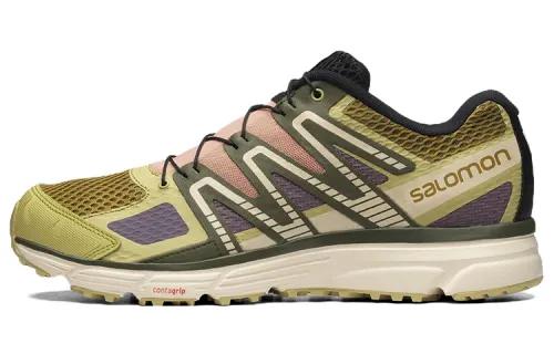 SALOMON X Mission 4 Casual Shoes Unisex Low Top Olive Green/Pink