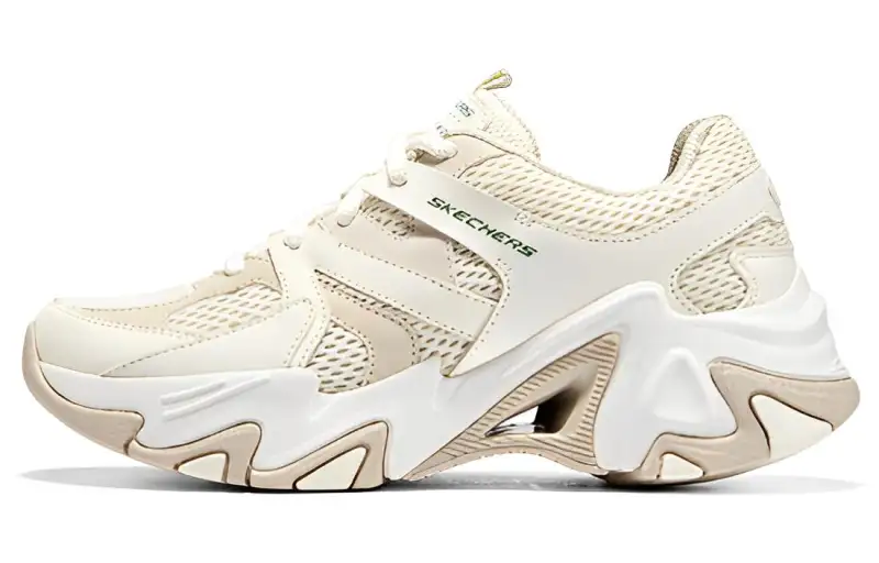 Skechers Stamina V3 Street Artificial Leather Comfortable Low top Casual Shoes Women's White Green