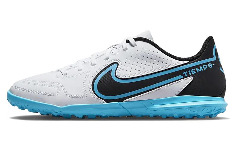 Nike Tiempo Legend 9 Club round toe comfortable grass MG (glue short nails) kangaroo leather wear-resistant and breathable football shoes men's white blue black