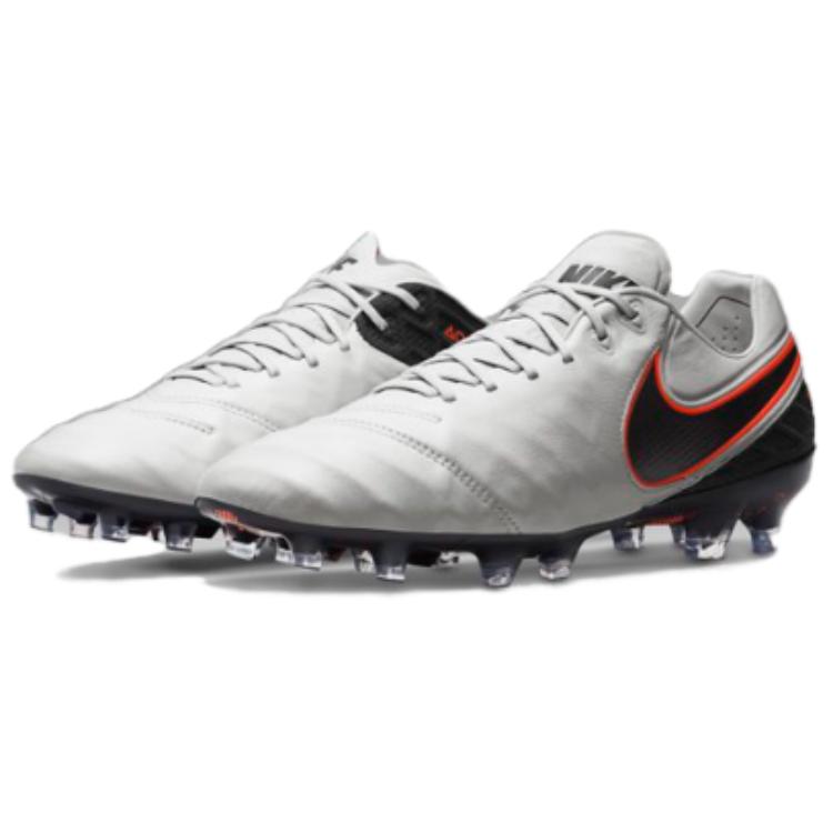 Nike Tiempo Legend 6 Comfortable And Lightweight Slip Resistant Abrasion Resistant Soccer Shoes Unisex White Black