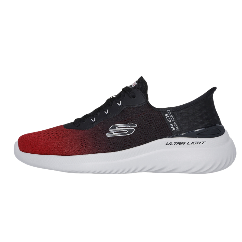 Skechers BOUNDER 2.0 Comfortable Breathable Low top Casual Shoes Men's Black Red