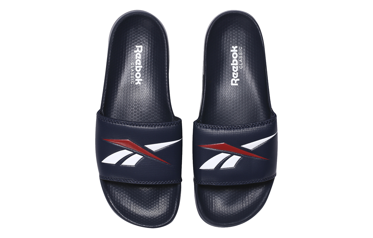 Шлепанцы Reebok Classic Slide (сине-красные) — фото 3