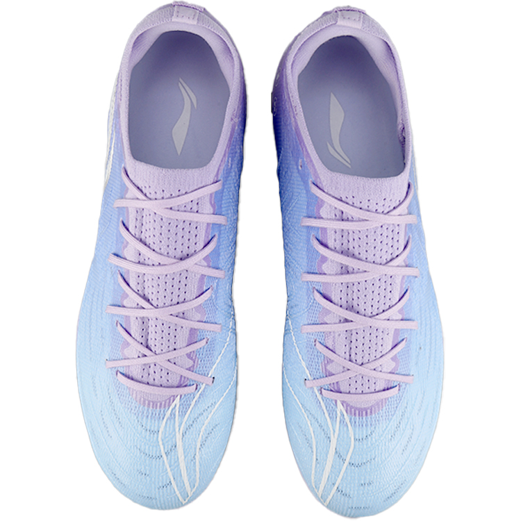 Li Ning MG Multi Ground Soft Ground Synthetic Leather Soccer Shoes Men’s Blue Purple