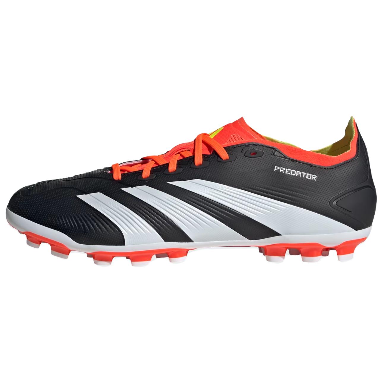 Adidas Predator 24 League comfortable and versatile AG (glue spikes) football shoes for men and women, black, white and orange