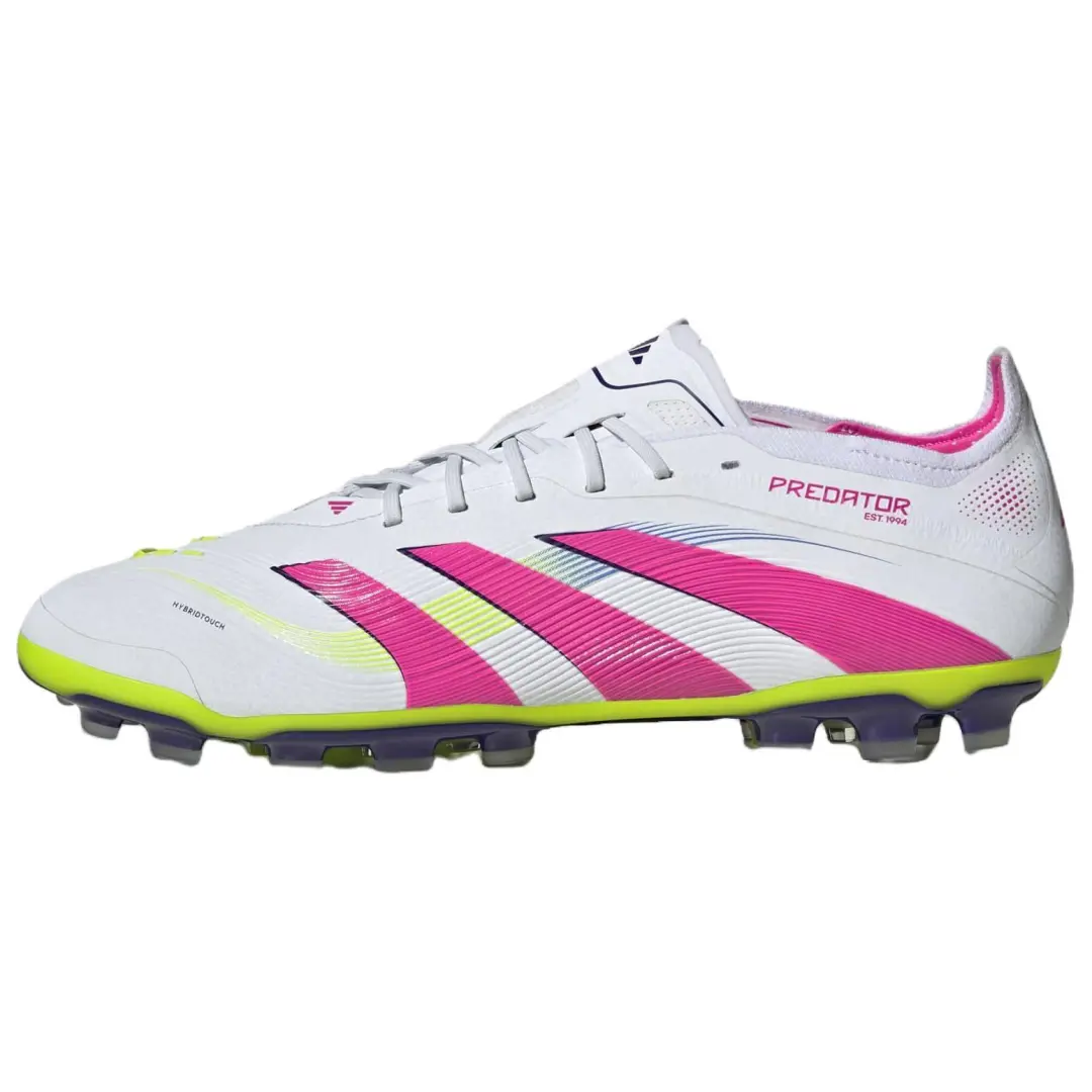 Adidas PREDATOR ELITE AG Artificial Ground Slip Resistant Abrasion Resistant Soccer Shoes Men's White