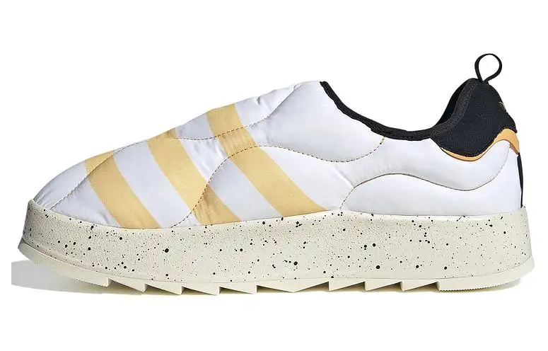 Adidas Originals Puffylette Cushioning, Wear Resistant Low top Casual Shoes Unisex Black White Yellow