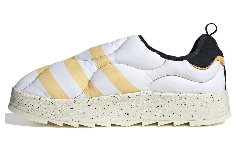 Adidas Originals Puffylette Cushioning, Wear Resistant Low top Casual Shoes Unisex Black White Yellow