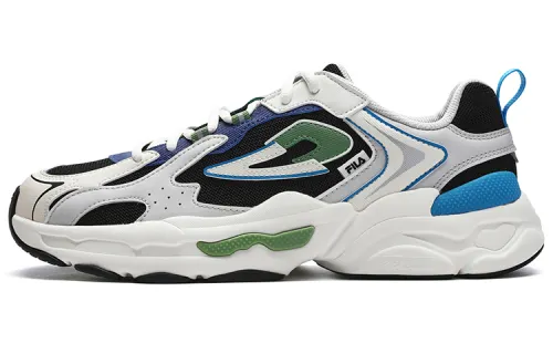FILA Y2K Lace Up Low top Casual Shoes Men's White Black Lotus Gray