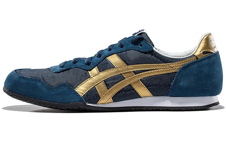 кеды Onitsuka Tiger Serrano (сине-золотые)