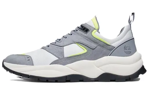 Timberland Tree Racer Leather Abrasion Resistant Low top Casual Shoes Men's Gray White