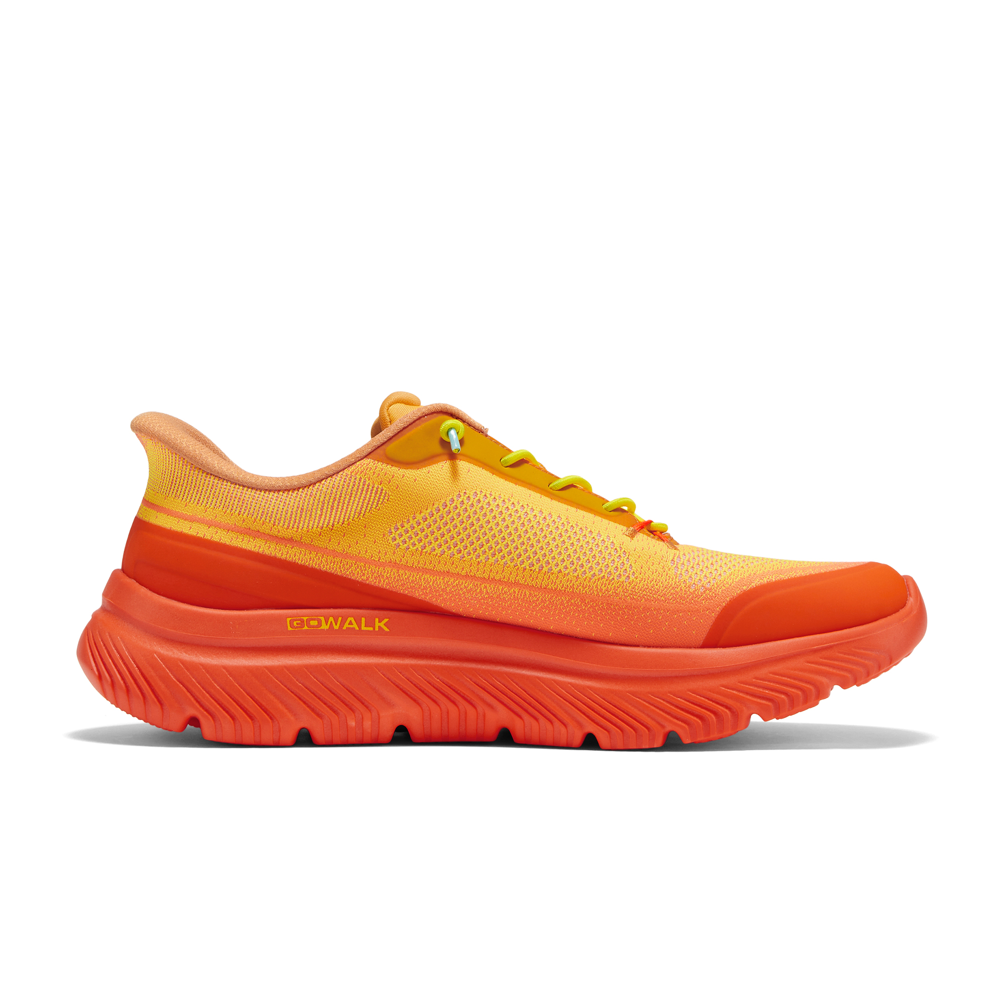 Skechers MEN’S GO WALK Comfortable And Trendy Breathable Low top Casual Shoes Men’s Bright Orange