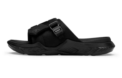 DESCENTE RUNNING Slip Resistant Abrasion Resistant Casual Slippers Men's Black