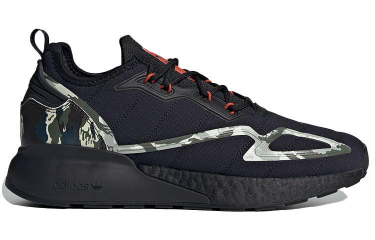 Кроссовки adidas originals ZX 2K Boost (черно-зелено-синие) — Чёрный / зелёный / синий — фото 2