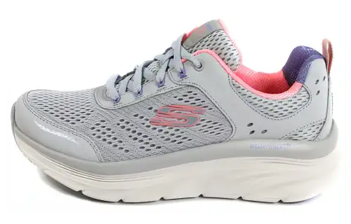 Skechers D'lux Walker Low top Casual Shoes Women's Silver Pink