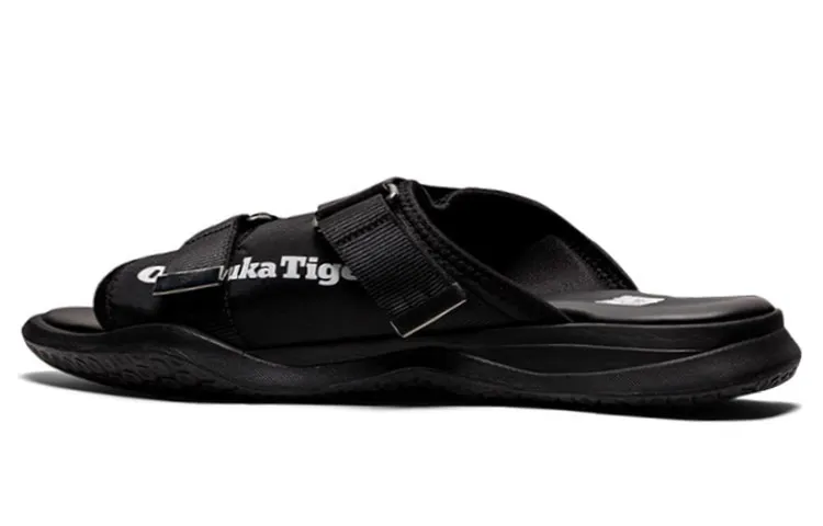 Onitsuka Tiger Ohbori Slider Stylish Sports Black Sandals