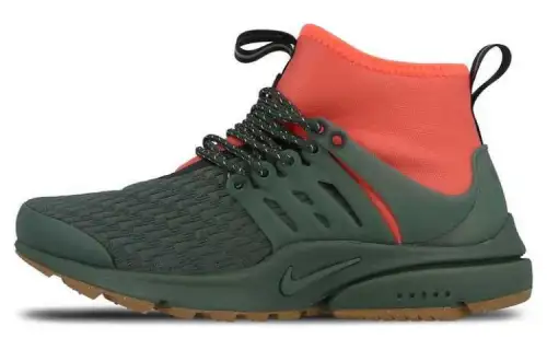 Nike Air Presto Mid Utility Vintage Green Hyper Orange Women's