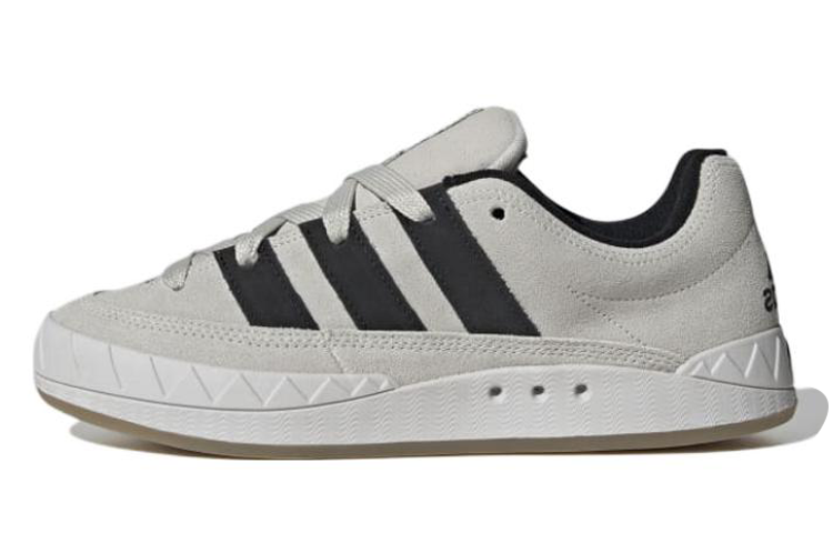 Adidas originals Adimatic leather covered shark bread shoes sports shock-absorbing, non-slip and wear-resistant low-cut lifestyle shoes for men and women, gray