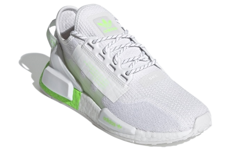 Кроссовки adidas NMD_R1 V2 (бело-зеленые) — фото 3