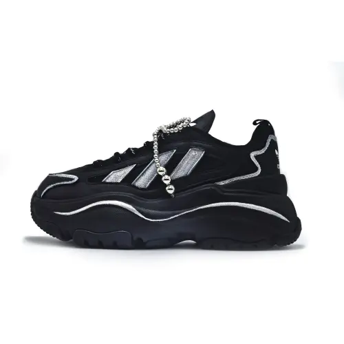 Adidas Originals OZGAIA Ginkgo Slip Resistant Abrasion Resistant Low top Casual Shoes Unisex Black Silver