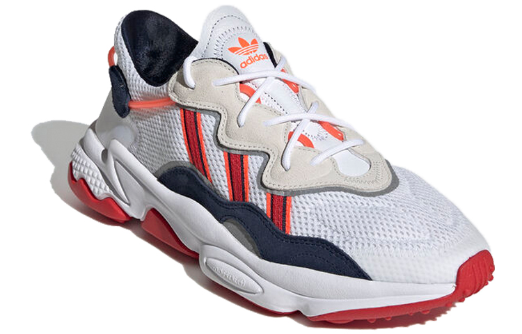 Кроссовки adidas originals Ozweego (черно-бело-оранжевые) — фото 2