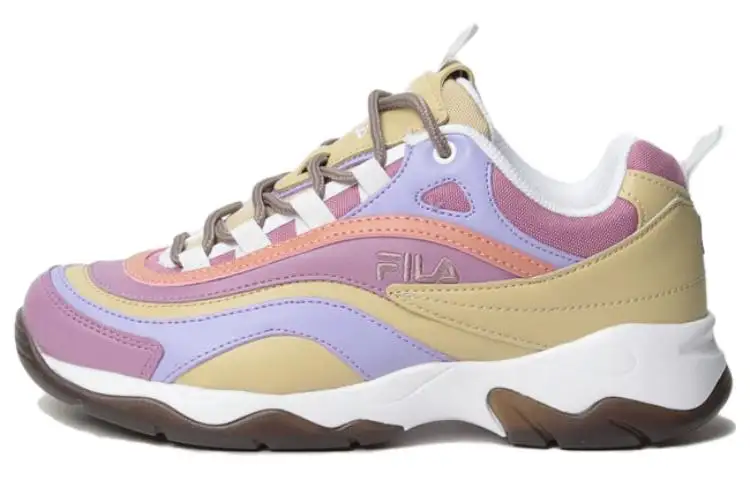 FILA Ray Pink×girls Low top Casual Shoes Women's Pink Purple Beige