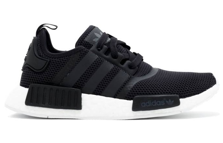Кроссовки adidas originals NMD_R1 NMD Black Monochrome (черно-белые) — Чёрный / белый — фото 2