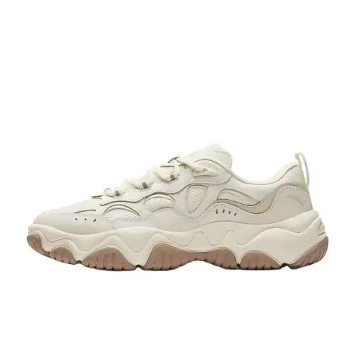 Anta Firefly Slip Resistant Abrasion Resistant Low top Casual Shoes Women's Ecru