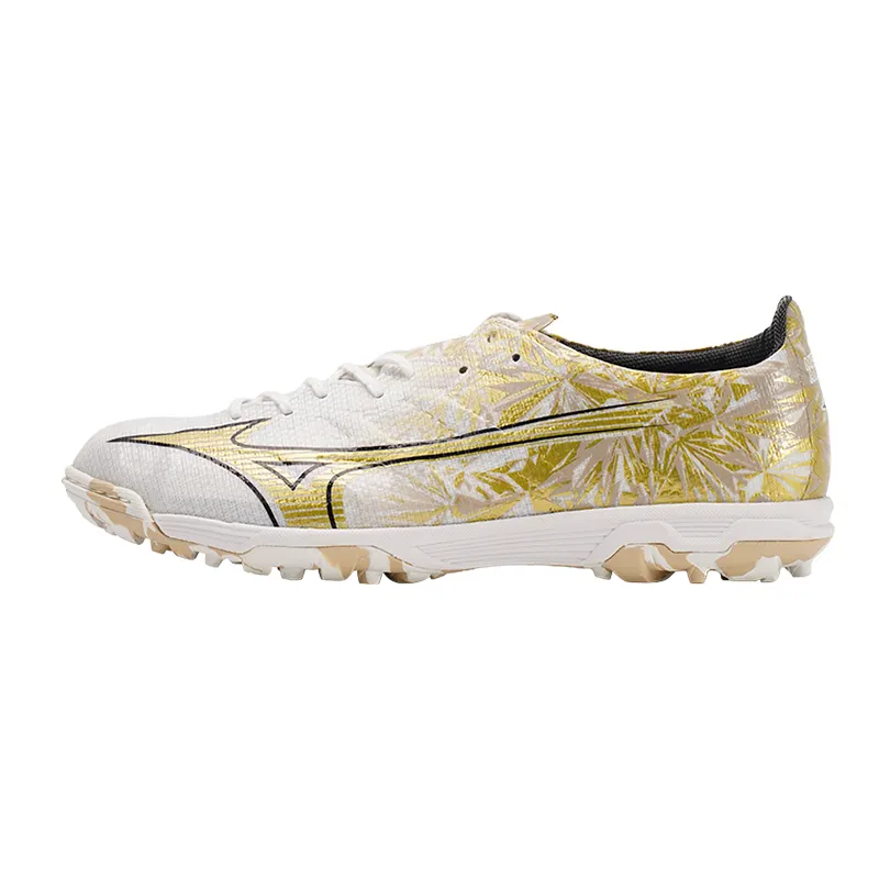 Mizuno AG Artificial Ground Cushioning Breathable Soccer Shoes Men's White Gold