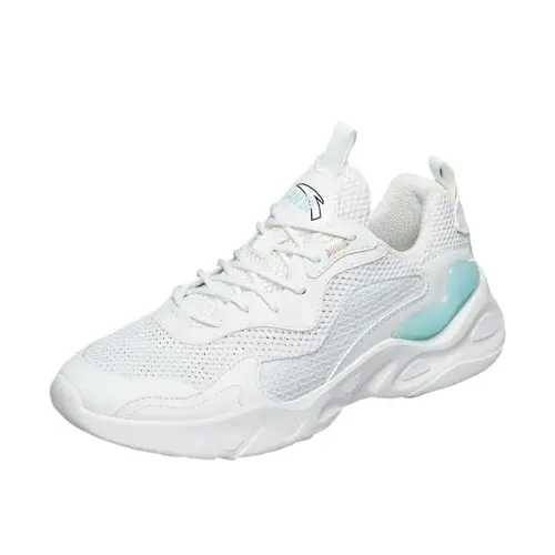 Anta Slip Resistant, Abrasion Resistant, Breathable Low top Casual Shoes Women's White Blue
