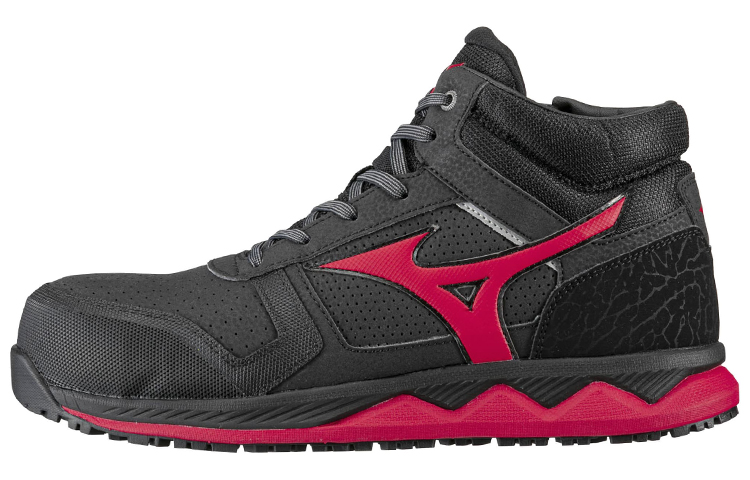 Mizuno Almighty Casual Shoes Men's High Top Black/Red