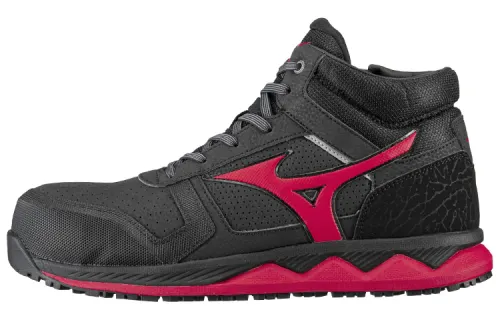 Mizuno Almighty Casual Shoes Men's High Top Black/Red