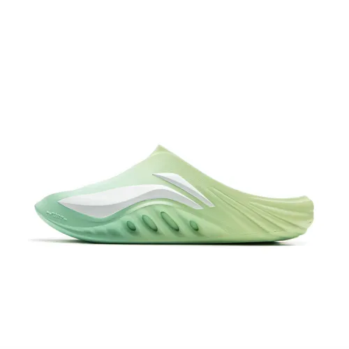 Li Ning SOFT SLIPPER Slip Resistant Odor Resistant Cushioning Slide Slippers Unisex Yellow Green
