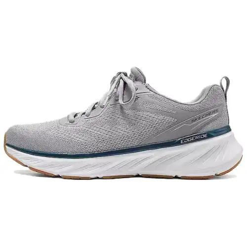 Skechers Edgeride Fabric Abrasion Resistant Breathable Support Rebound Low top Casual Shoes Men's Gray