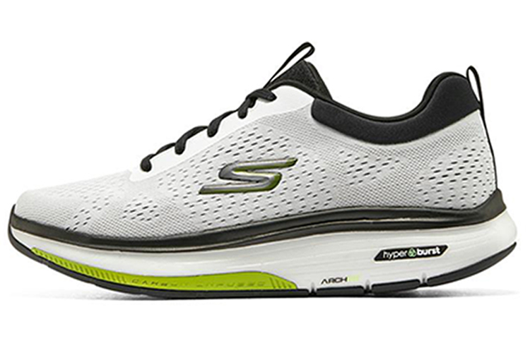 Мужские кроссовки Skechers Skechers Go Walk Arch Fit Workout Walker (бело-черно-зеленые)