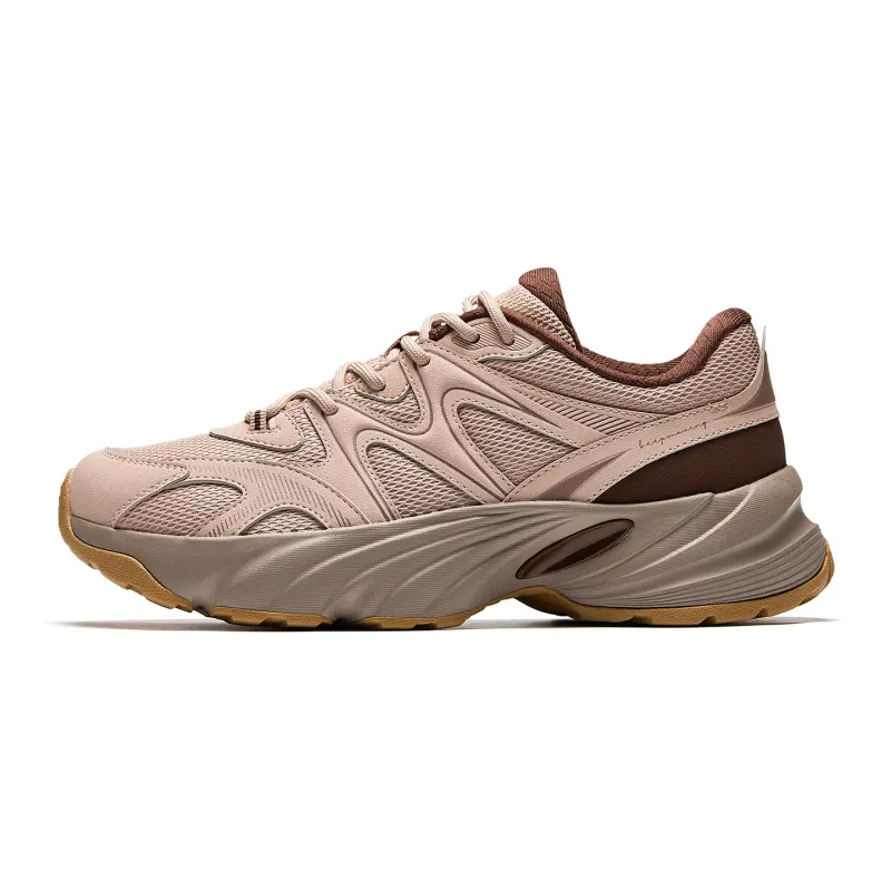 Anta Bear Shoes Cushioning Abrasion Resistant Cushioning, Wear Resistant Low top Casual Shoes Women's Gray Brown
