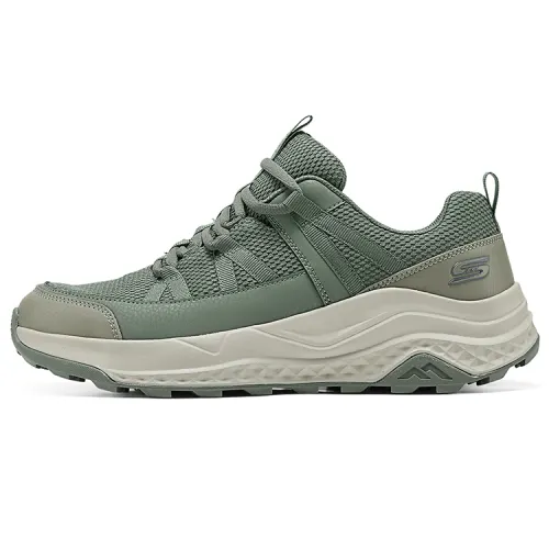 Skechers Cushioning Slip Resistant Abrasion Resistant Low top Casual Shoes Men's Gray Green