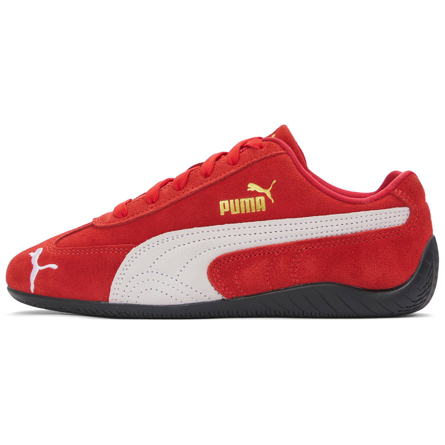 PUMA Puma speedcat Go OG cow split leather first layer racing shoes low top training shoes men and women same style flame red