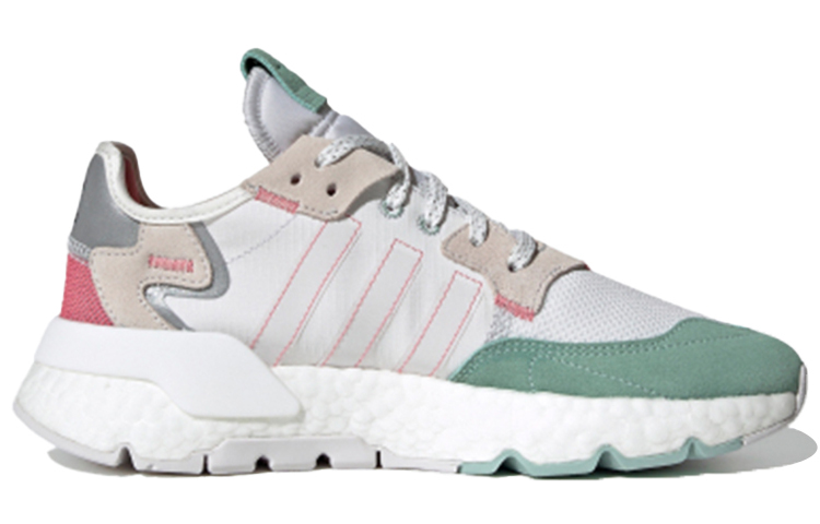 Женские кроссовки adidas originals Nite Jogger (бело-зелено-красные) — фото 2