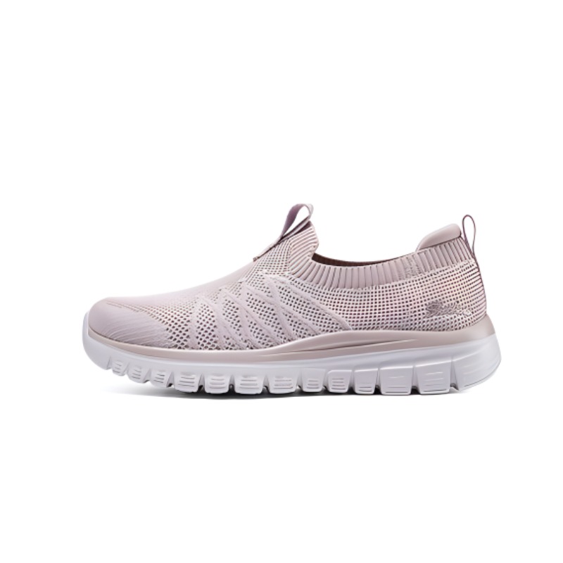 Skechers Fabric Cushioning Abrasion Resistant Cushioning, Wear Resistant Low top Casual Shoes Women’s Purple