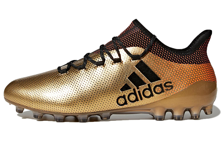 Adidas X 17+ AG Artificial Ground Artificial Turf Abrasion Resistant Soccer Shoes Men’s Gold Black