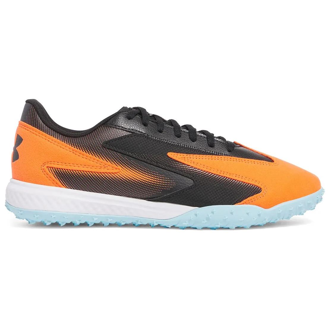 Under Armour TF Turf Abrasion Resistant Abrasion Resistant Soccer Shoes Unisex Black Orange